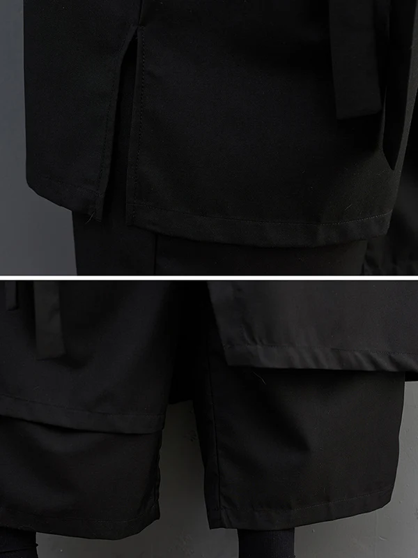 Wide Leg Loose Drawstring Solid Color Casual Pants Bottoms Culotte - Image 9