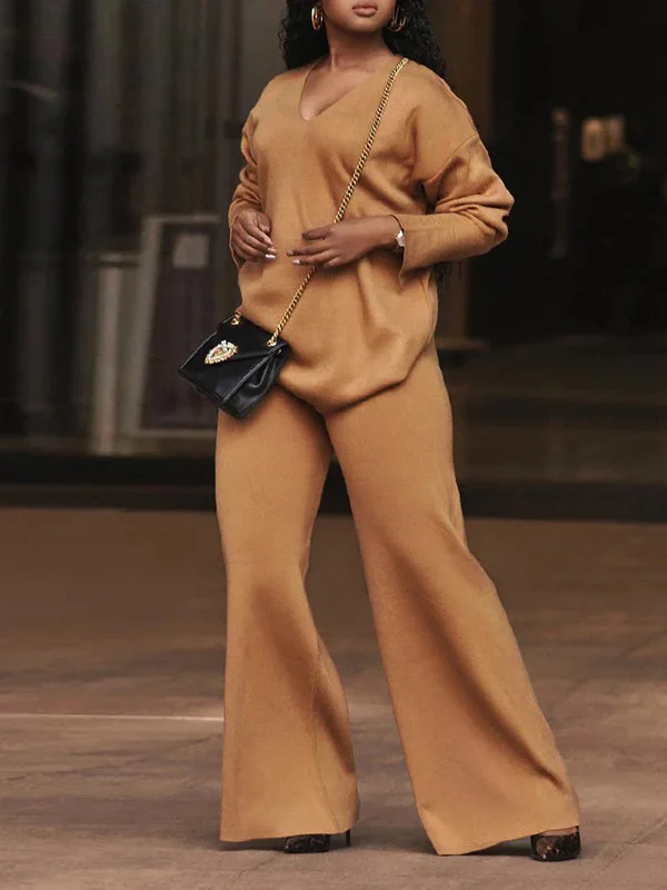 Wide Leg Solid Color Casual Pants Bottoms Trousers - Image 10