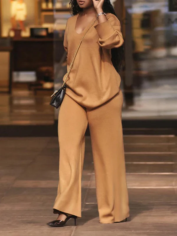 Wide Leg Solid Color Casual Pants Bottoms Trousers - Image 11