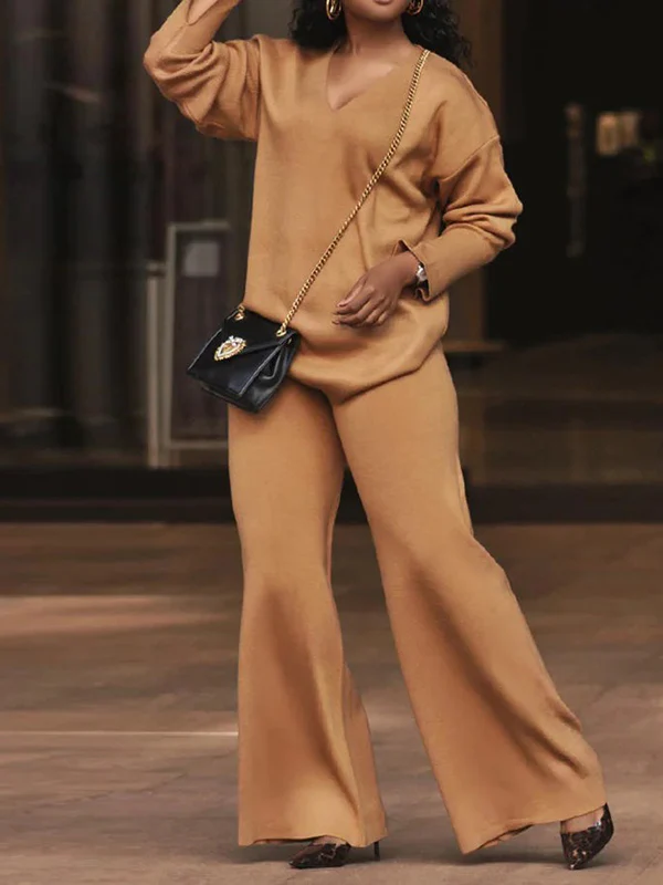 Wide Leg Solid Color Casual Pants Bottoms Trousers - Image 12