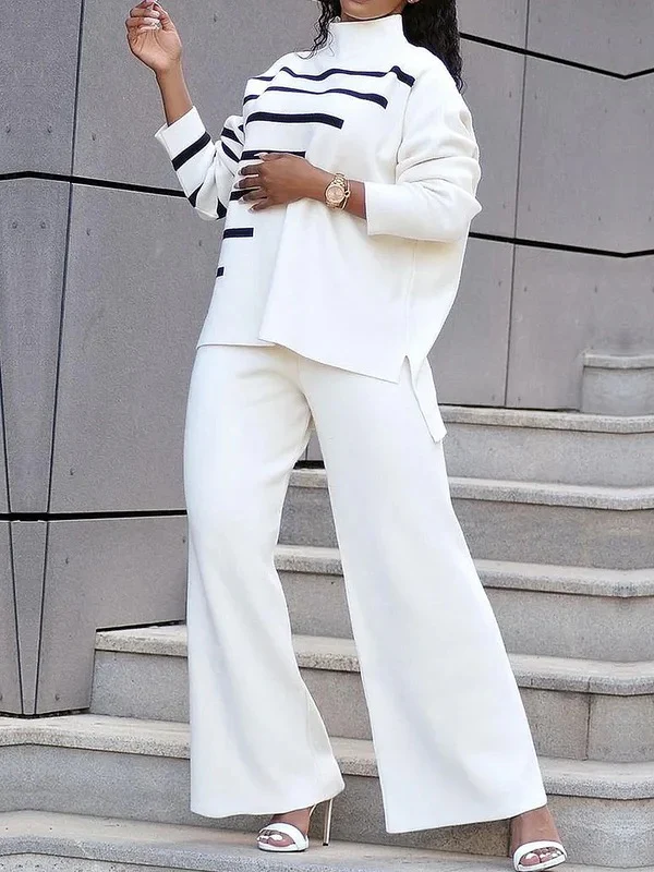 Wide Leg Solid Color Pants Trousers - Image 4