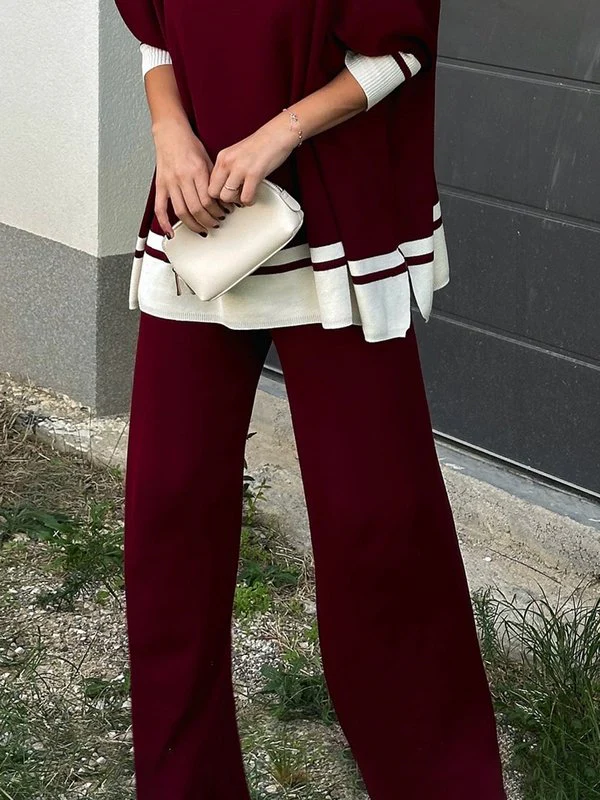 Wide Leg Solid Color Pants Trousers - Image 3
