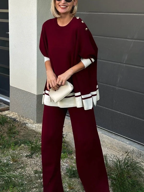 Wide Leg Solid Color Pants Trousers - Image 4