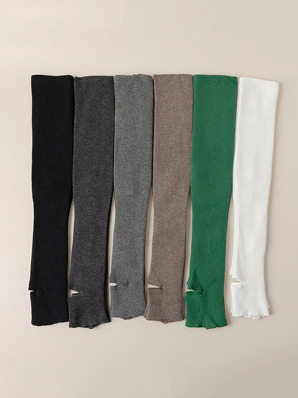 Wool Solid Color Leg Warmers Accessories - Image 13
