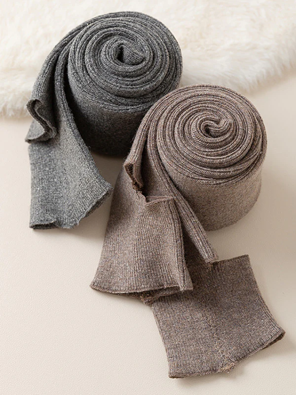 Wool Solid Color Leg Warmers Accessories - Image 14