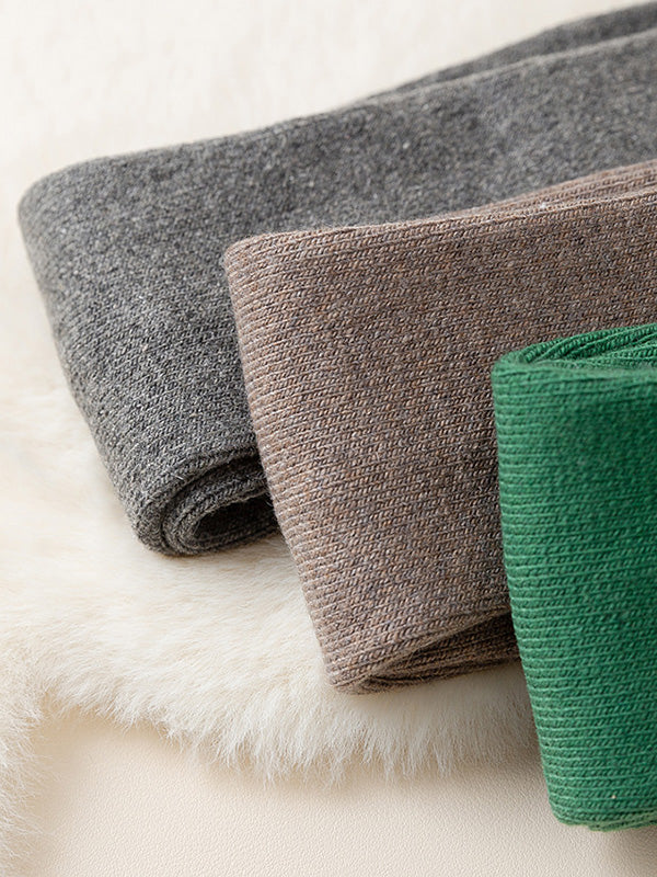 Wool Solid Color Leg Warmers Accessories - Image 15