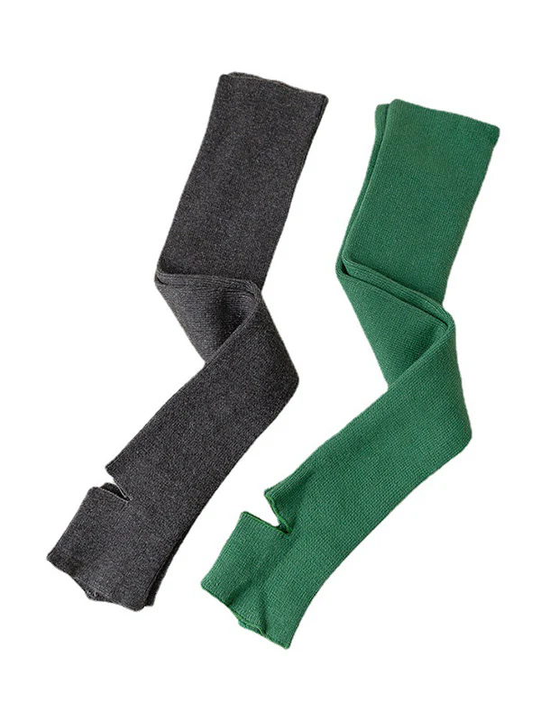Wool Solid Color Leg Warmers Accessories - Image 16