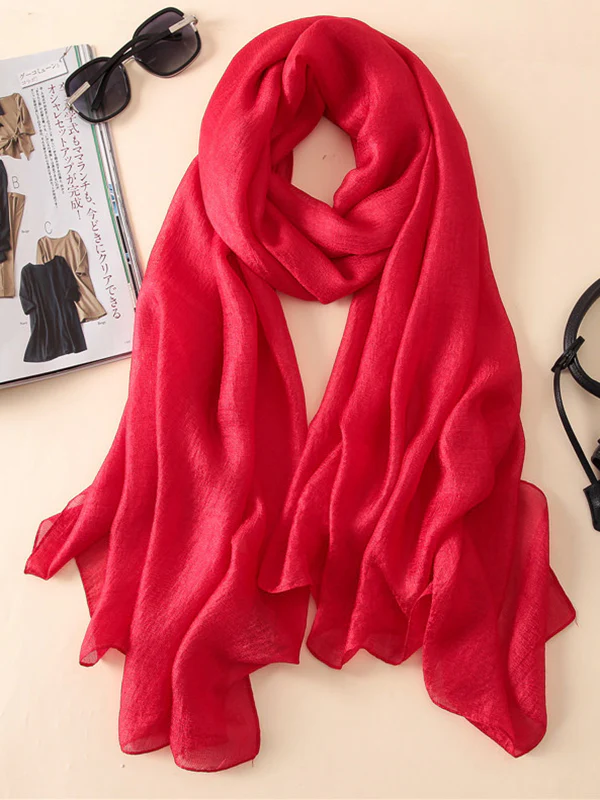 Wrap Keep Warm Solid Color Sun Protection Scarf - Image 11