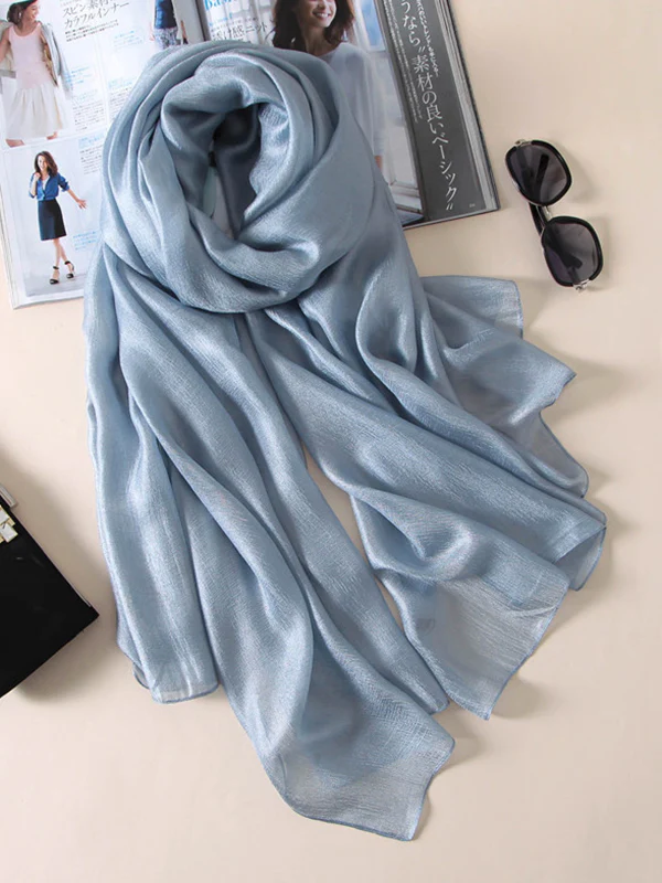 Wrap Keep Warm Solid Color Sun Protection Scarf - Image 2