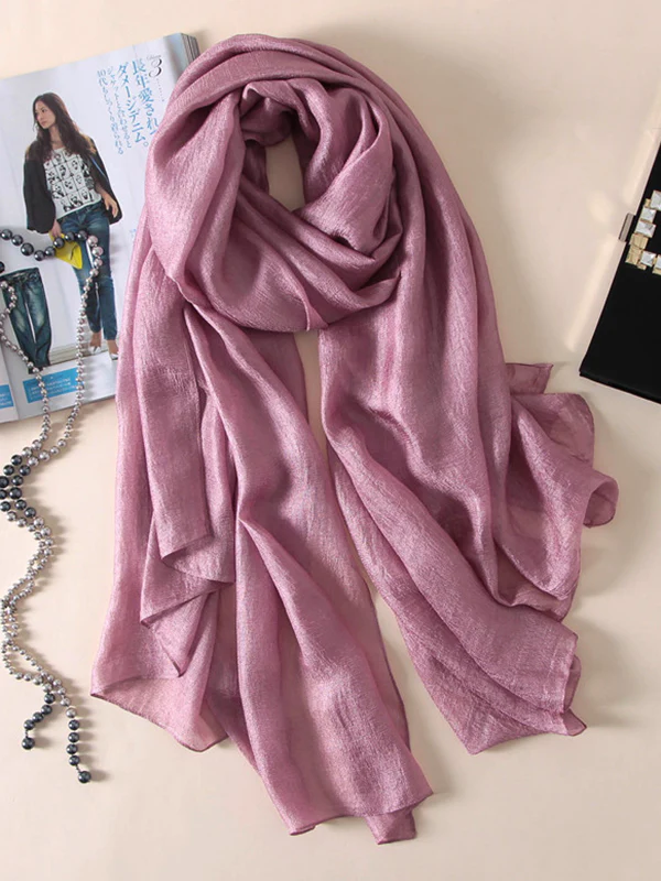 Wrap Keep Warm Solid Color Sun Protection Scarf - Image 3