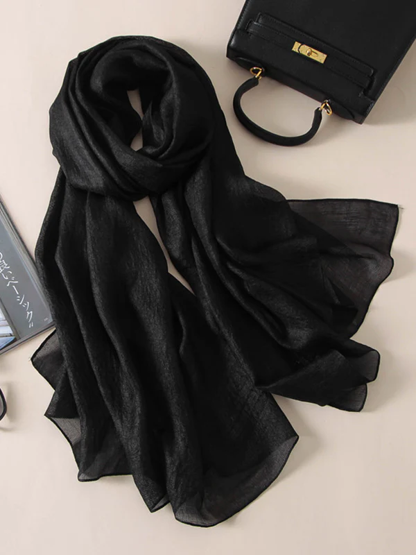 Wrap Keep Warm Solid Color Sun Protection Scarf - Image 7