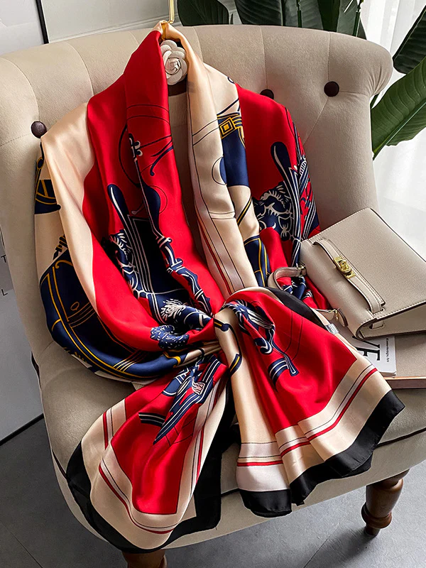 Wrap Printed Sun Protection Scarf - Image 2
