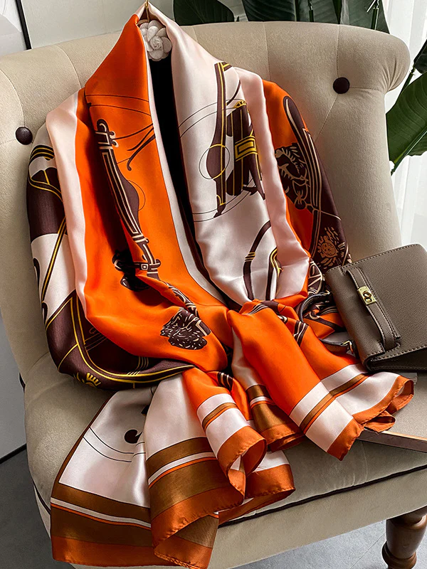 Wrap Printed Sun Protection Scarf - Image 3