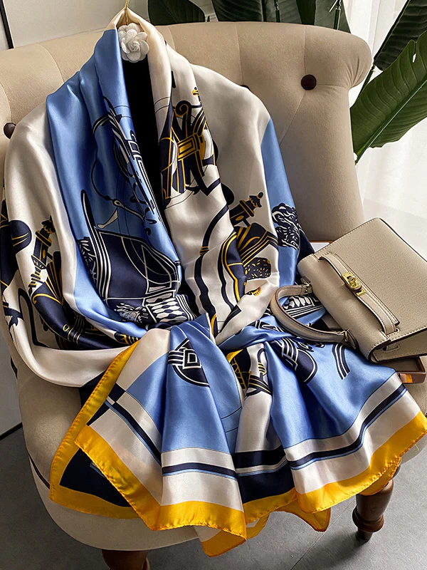 Wrap Printed Sun Protection Scarf - Image 4