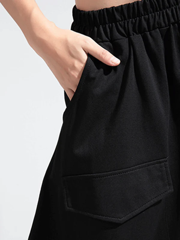 Zipper Original Simple Loose Solid Harem Pants - Image 6
